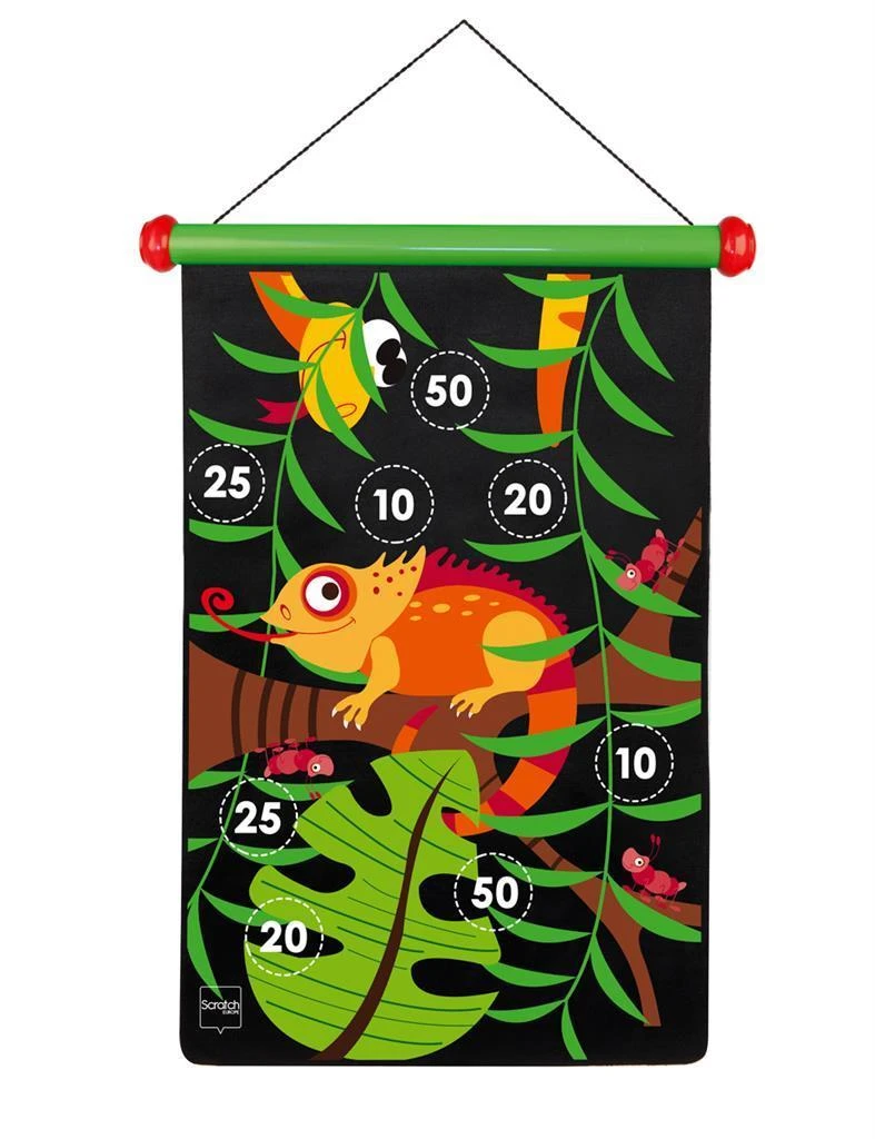 JEU DE FLECHETTE MAGNETIQUE JUNGLE 36X55CM-SCRATCH 4 JEU DE FLECHETTE MAGNETIQUE JUNGLE 36X55CM-SCRATCH – Image 2