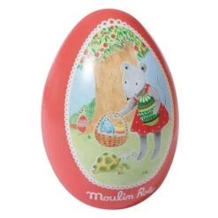 GRAND OEUF METAL ROUGE - LA GRANDE FAMILLE - MOULIN ROTY