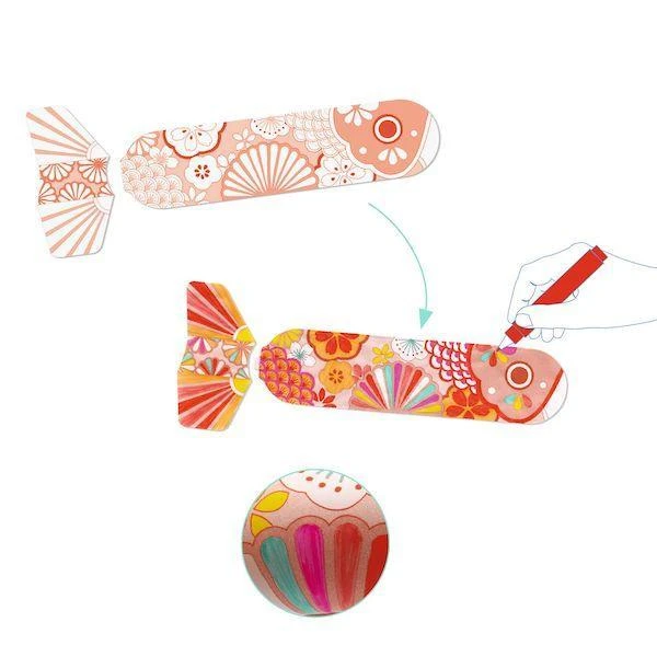 DIY 3 POISSONS VOLANTS A COLORIER KOINOBORI - DJECO 5 DIY 3 POISSONS VOLANTS A COLORIER KOINOBORI - DJECO – Image 3