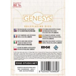 GENESYS - LE JEU DE RÔLE DES UNIVERS INFINIS - PACK DE DÉS -Créatifs Jeux Magasin GENESYS ROLEPLAYING DICE PACK 9