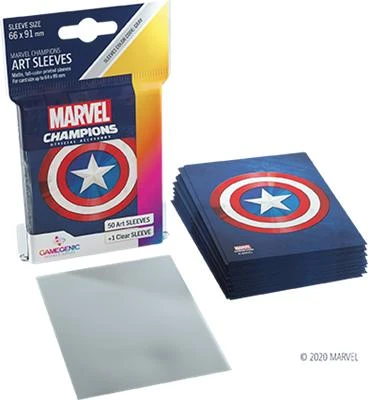 SLEEVES - MARVEL CHAMPIONS JCE - CAPTAIN AMERICA (50) 4 SLEEVES - MARVEL CHAMPIONS JCE - CAPTAIN AMERICA (50) – Image 2