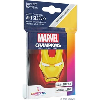 SLEEVES - MARVEL CHAMPIONS JCE - IRON MAN (50) 3 SLEEVES - MARVEL CHAMPIONS JCE - IRON MAN (50)