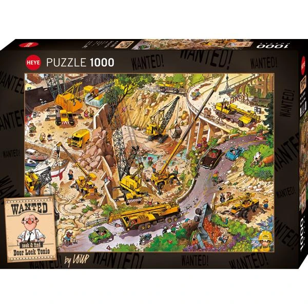PUZZLE HEYE - WANTED - J.J. LOUP : DOOR LOCK TONIO - 1000 PIECES 3 PUZZLE HEYE - WANTED - J.J. LOUP : DOOR LOCK TONIO - 1000 PIECES