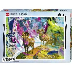 PUZZLE HEYE REBRUSH - G. KONRAD : BIG HORNS - 1000 PIECES
