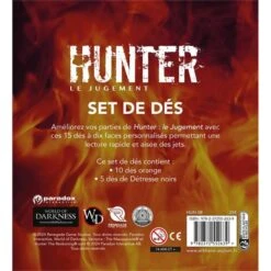 HUNTER - LE JUGEMENT - SET DE DÉS -Créatifs Jeux Magasin HUNTER SET DE DES 9