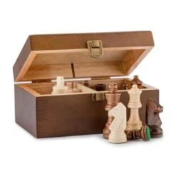 PIÈCES ECHECS T3 AVEC COFFRET DE RANGEMENT EN BOIS