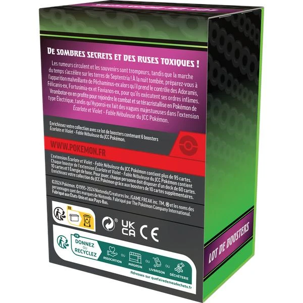 POKEMON - BUNDLE / LOT DE 6 BOOSTERS - ÉCARLATE ET VIOLET - FABLE NÉBULEUSE 4 POKEMON - BUNDLE / LOT DE 6 BOOSTERS - ÉCARLATE ET VIOLET - FABLE NÉBULEUSE – Image 2