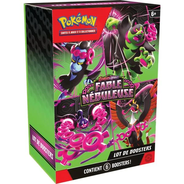 POKEMON - BUNDLE / LOT DE 6 BOOSTERS - ÉCARLATE ET VIOLET - FABLE NÉBULEUSE 3 POKEMON - BUNDLE / LOT DE 6 BOOSTERS - ÉCARLATE ET VIOLET - FABLE NÉBULEUSE