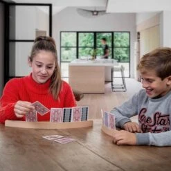 PORTE-CARTES EN BOIS -Créatifs Jeux Magasin PORTE CARTES BOIS 35CM 2