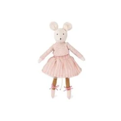 PELUCHE SOURIS ROSE - LA PETITE ECOLE DE DANSE - MOULIN ROTY