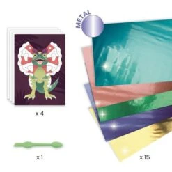 TABLEAUX A METALLISER - JURASSIC - DJECO -Créatifs Jeux Magasin Tableaux Metal Jurassic Djeco DJ095182