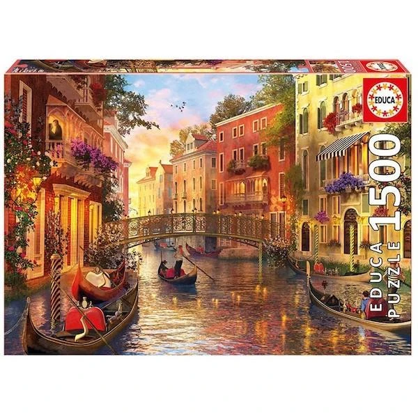 PUZZLE EDUCA : VENISE AU COUCHER DU SOLEIL - 1500 PIECES 3 PUZZLE EDUCA : VENISE AU COUCHER DU SOLEIL - 1500 PIECES