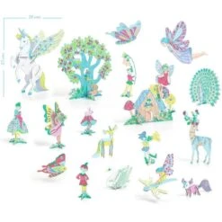 COLORIE ASSEMBLE ET JOUE - MONDE ENCHANTE - DJECO -Créatifs Jeux Magasin cc