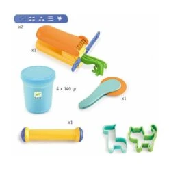 PATE A MODELER - TOUT POUR COMMENCER -Créatifs Jeux Magasin coffret pate a modeler tout pour commencer djeco 9020A