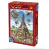 PUZZLE D-TOYS - CARTOON COLLECTION : CONSTRUCTION DE LA TOUR EIFFEL - 1000 PIECES -Créatifs Jeux Magasin construction de la tour eiffel 1000 pieces