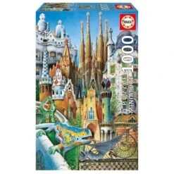 PUZZLE EDUCA MINIATURE : COLLAGE GAUDI - 1000 PIECES