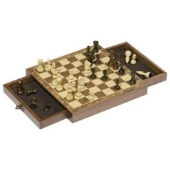 COFFRET JEU D'ECHECS MAGNÉTIQUE AVEC TIROIR