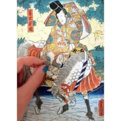 PUZZLE BOIS WILSON - U.KUNISADA : SAMOURAI TRAVERSANT LA RIVIERE A CHEVAL - 150 PIECES 8 PUZZLE BOIS WILSON - U.KUNISADA : SAMOURAI TRAVERSANT LA RIVIERE A CHEVAL - 150 PIECES -Créatifs Jeux Magasin photo3